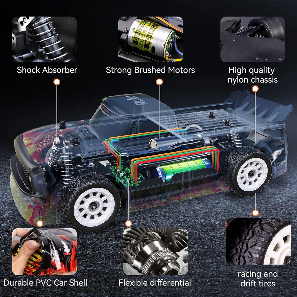 1/16 4WD RC Rally Racing Car with 2 Batteries I588343