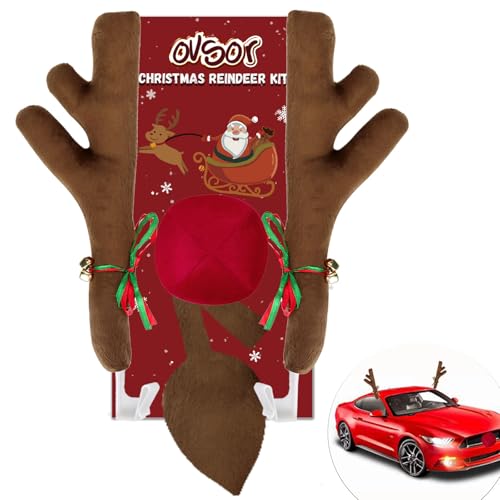 Car Reindeer Antlers & Nose Decorations Set N180