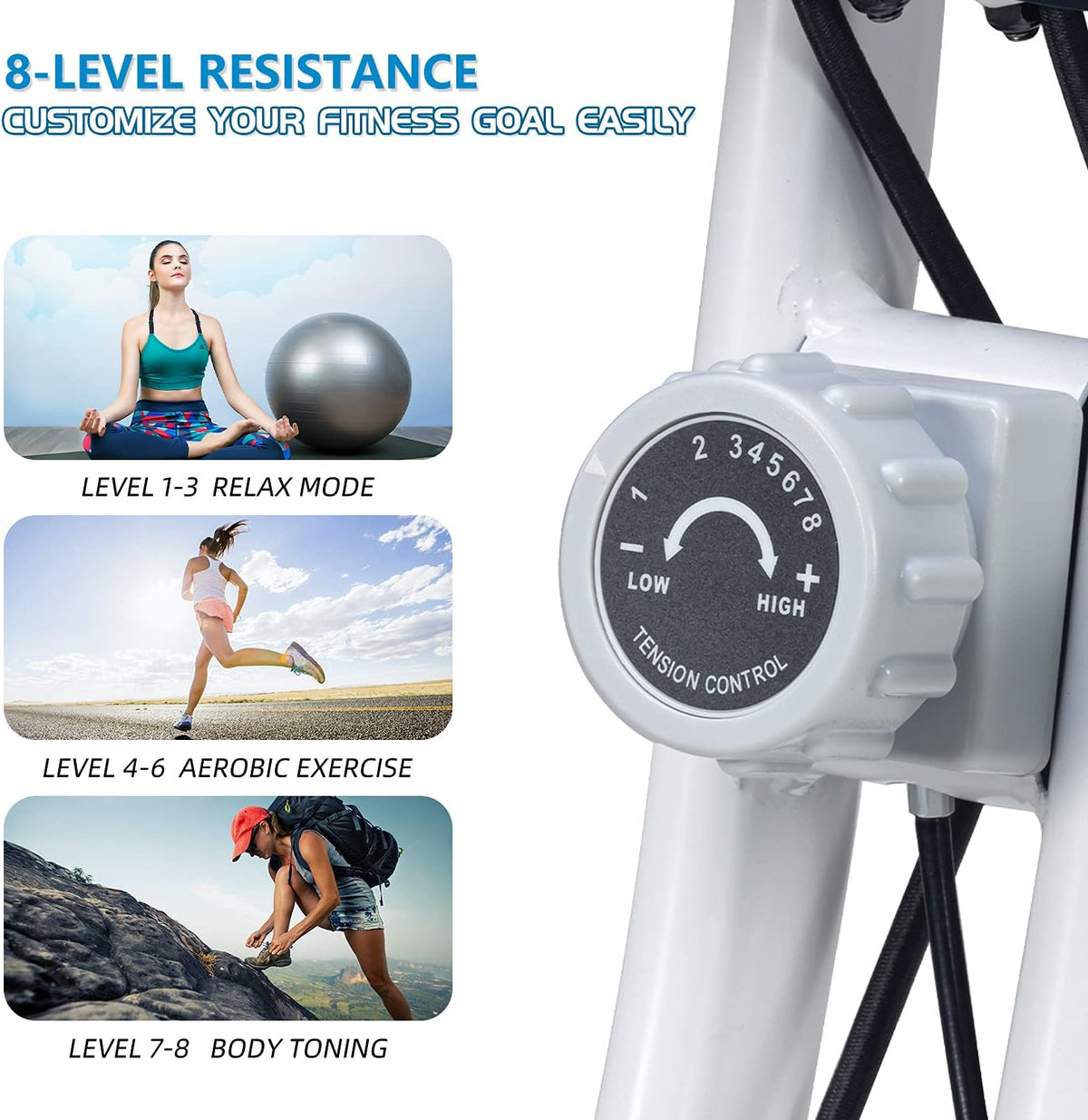 Folding Exercise Bike with Arm Workout Q77571