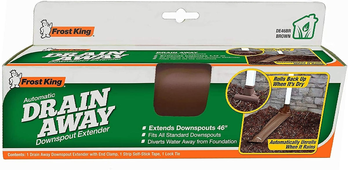 Automatic Plastic Downspout Extender, 4-Feet, Brown A118