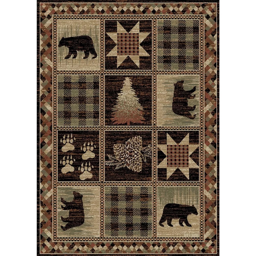 Brown Area Rug H599