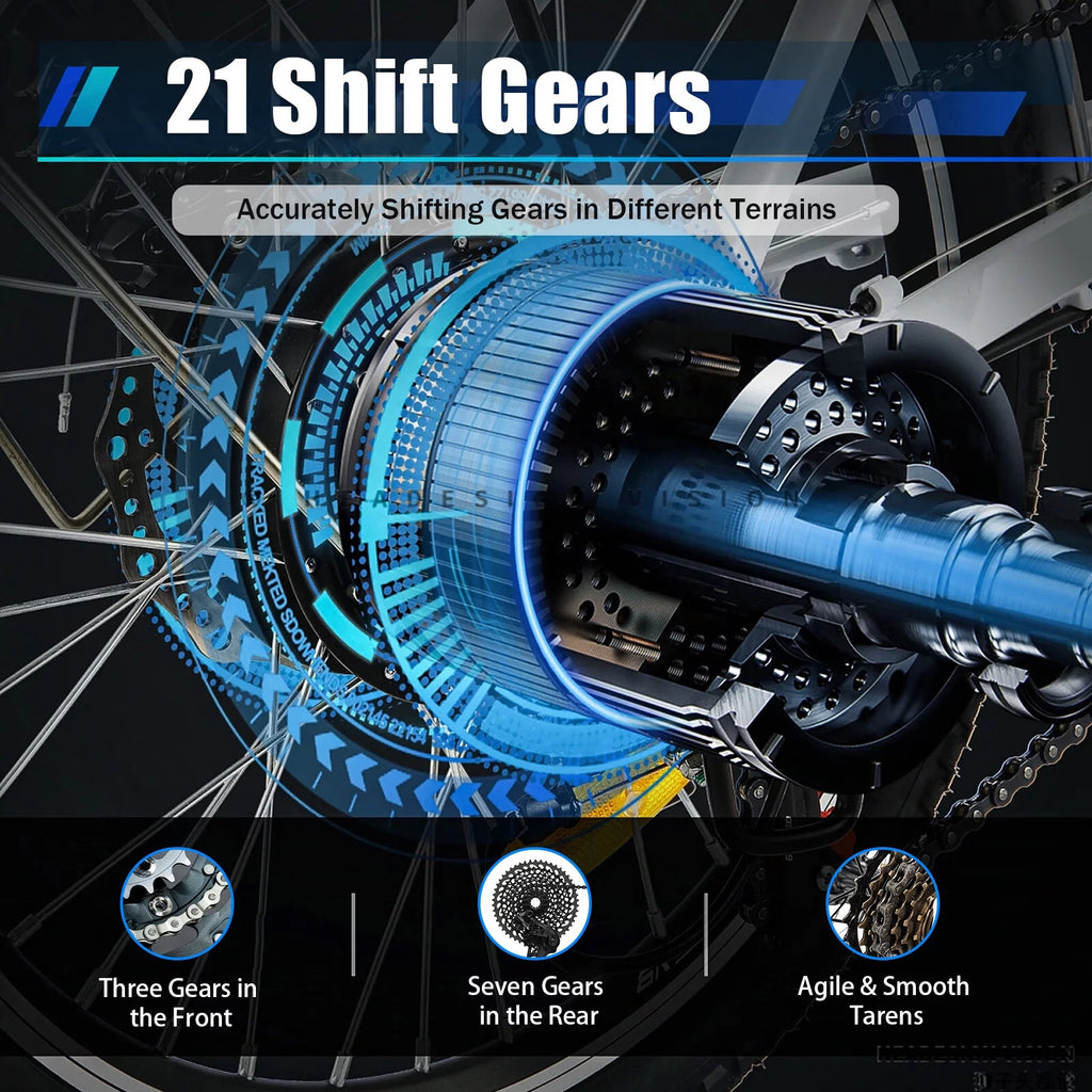 26 Mountain Folding Bike 21-Speed Dual-Disc Brake High-Carbon Steel Bicycle M535