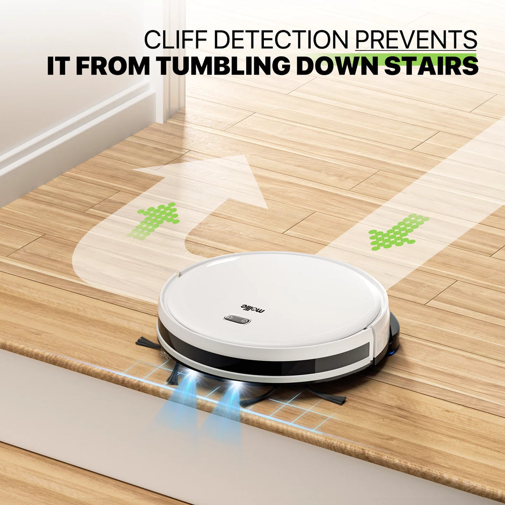 2 in 1 Robot Vacuum and Mop Combo, 2800pa White K8115