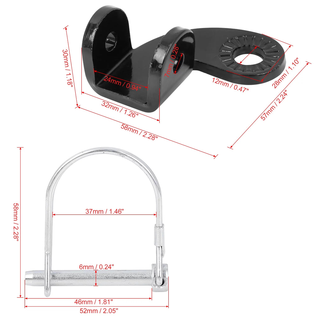 Bicycle Trailer Coupler Attachment Black Silver Tone Q210601