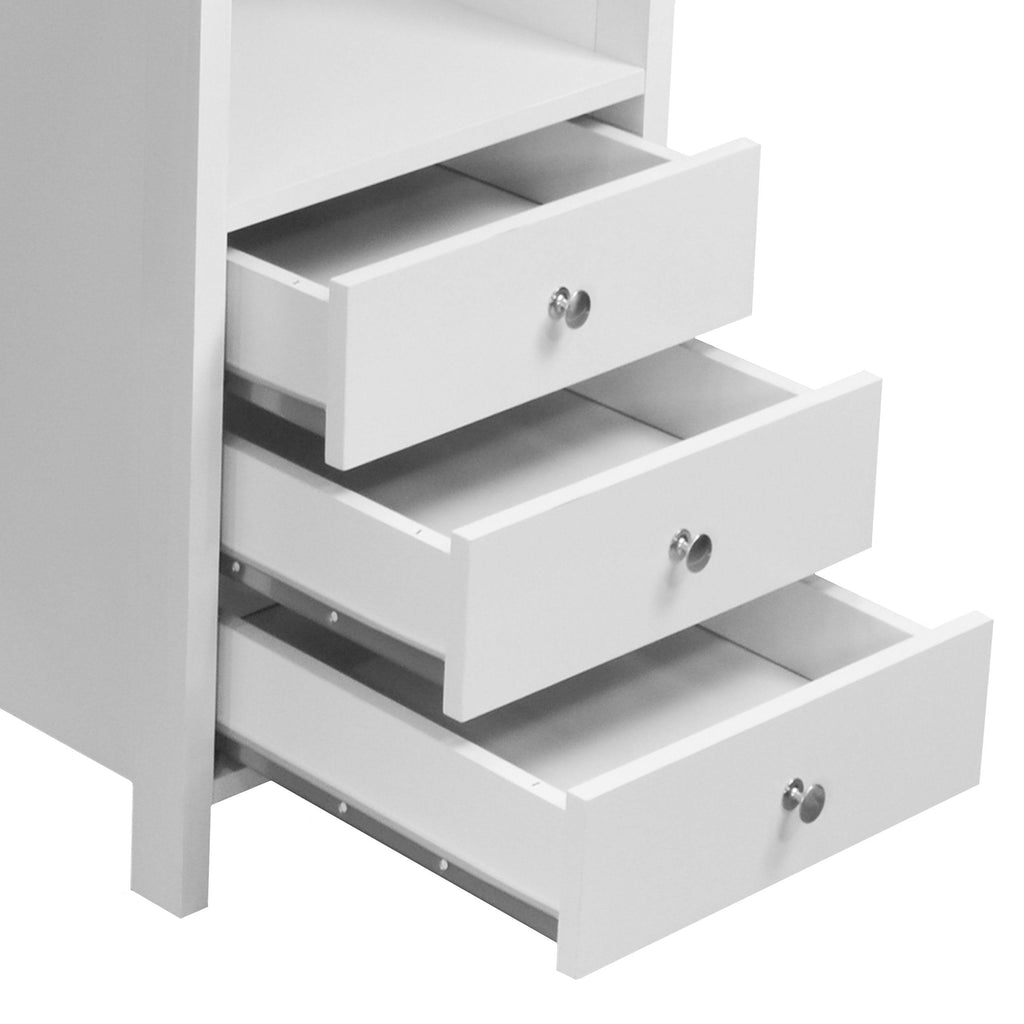 White Desk with 3 Storage Drawers T596062