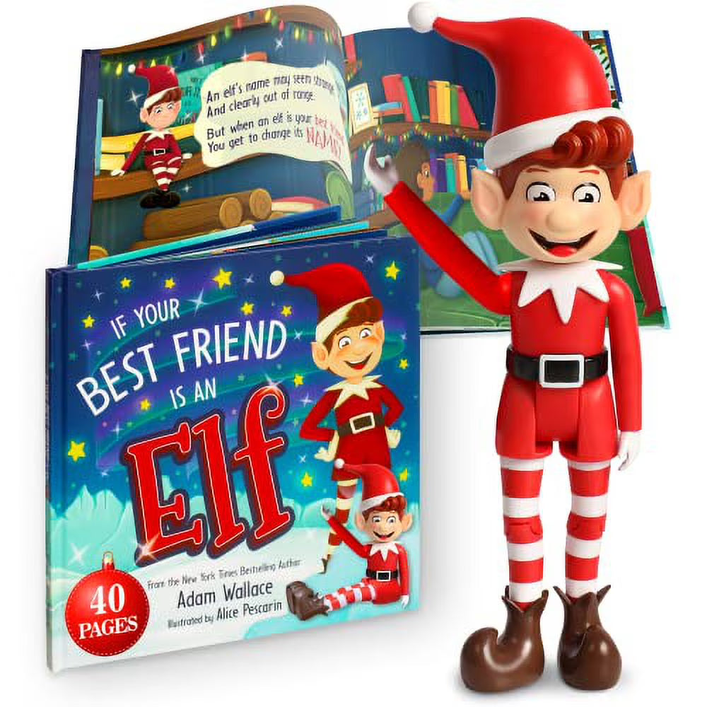 10in Elf Doll Toy with 40 Page Hardcover Book Z725