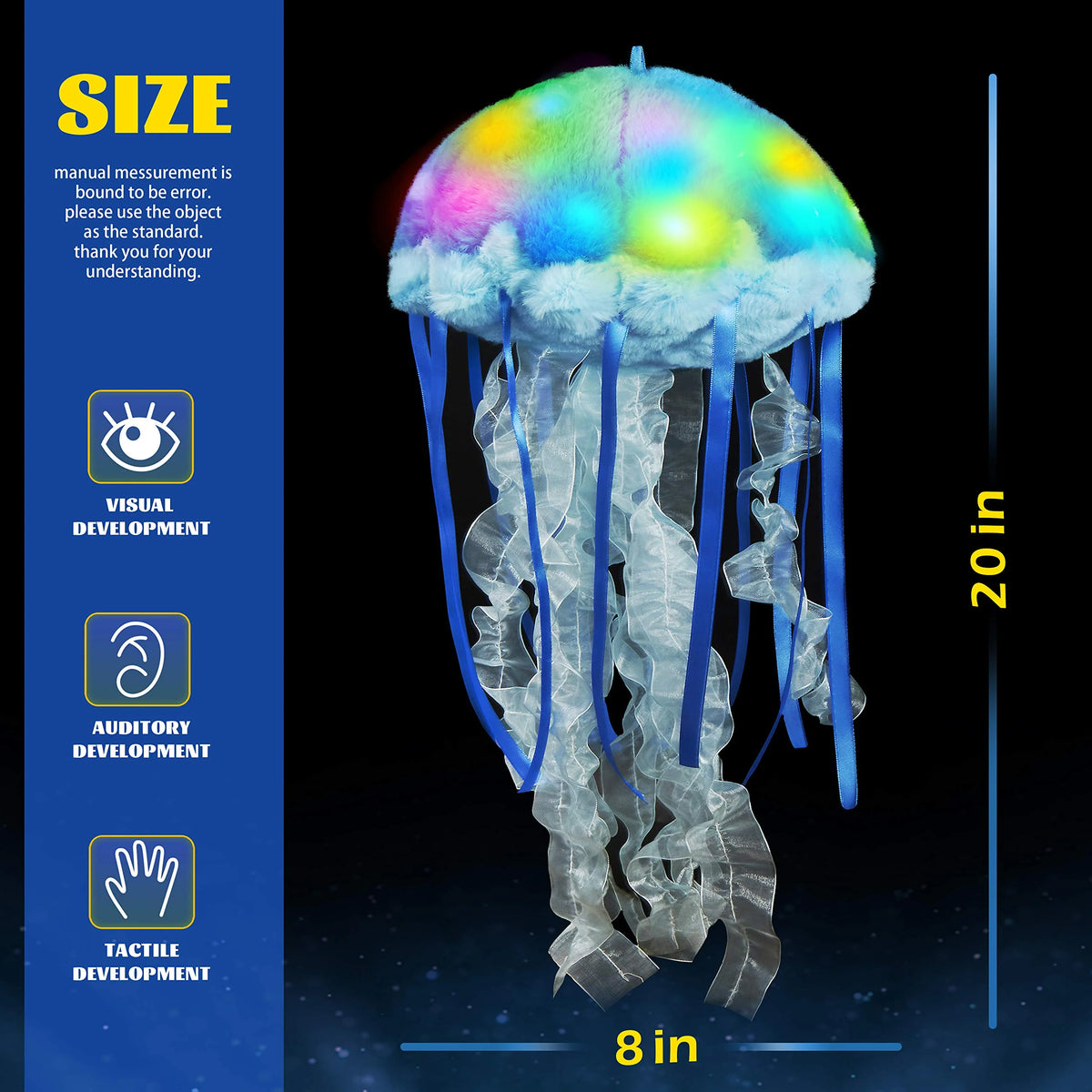 Light up Jellyfish Plush Toy LED Stuffed Animal A483