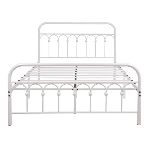 Queen Size Metal Bed Frame with Headboard and Footboard O50115