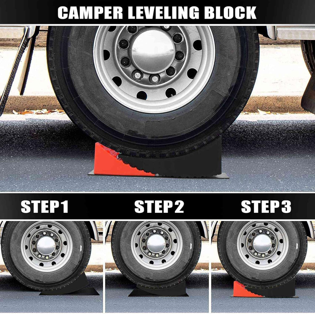 Camper Leveler Kit RV Leveling Blocks with Anti-Slip Mats and Carry Bag N21809