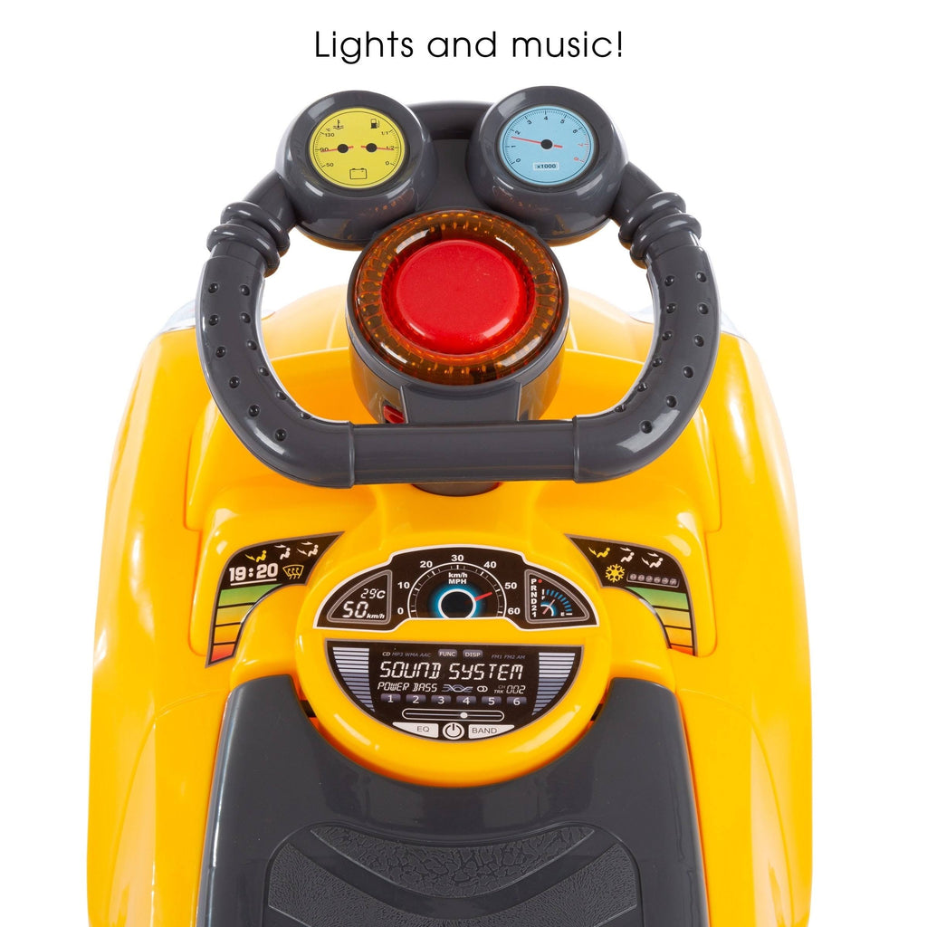 Yellow Ride-On Walking Car Toy E683