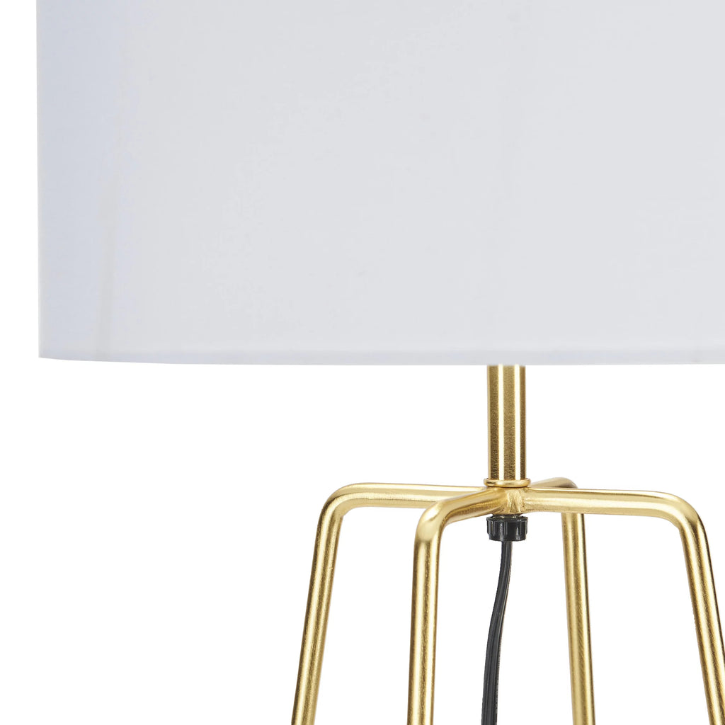 24" Gold Geometric Metal Table Lamp M68037