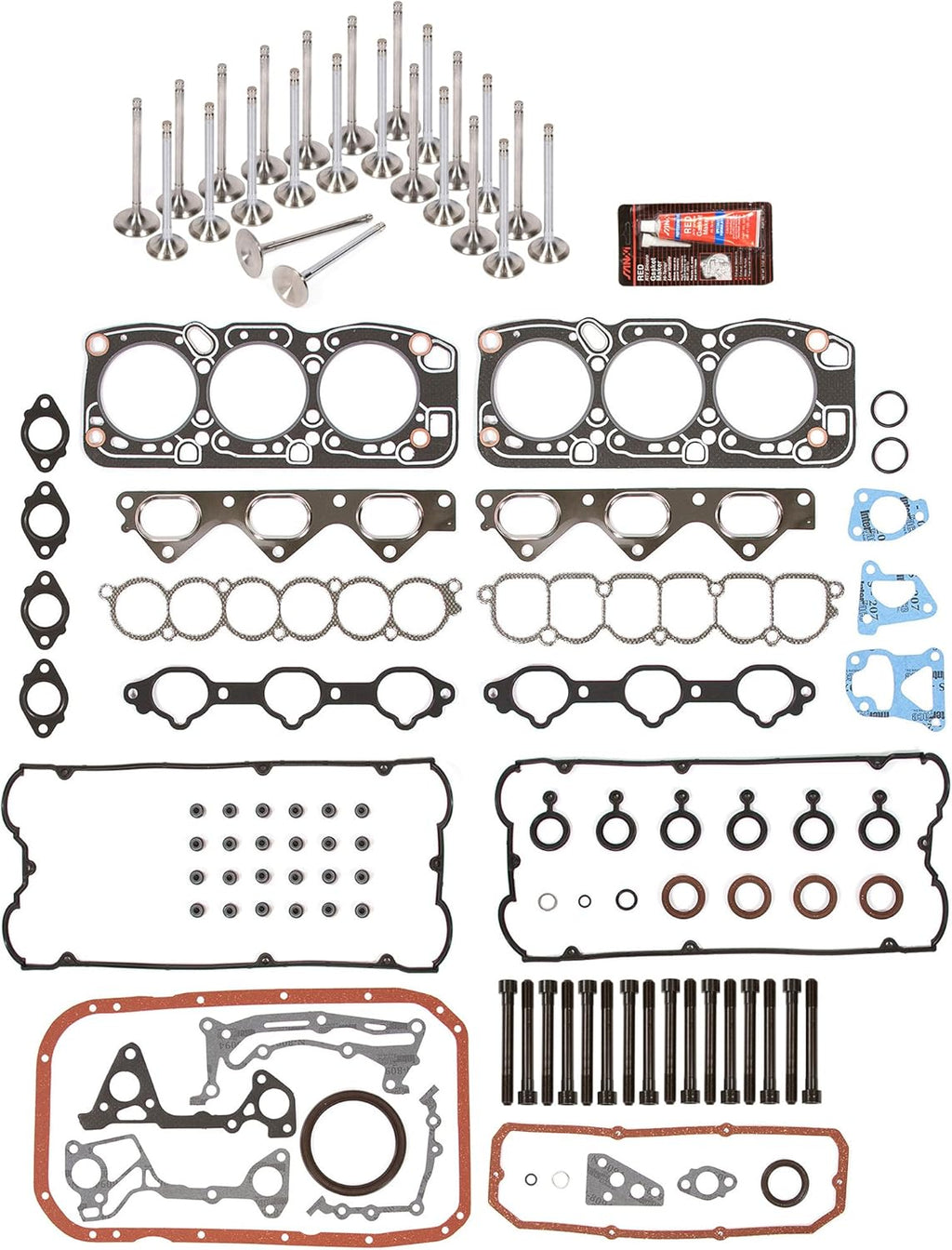Full Gasket Set Head Bolts Intake Exhaust Valves V806794