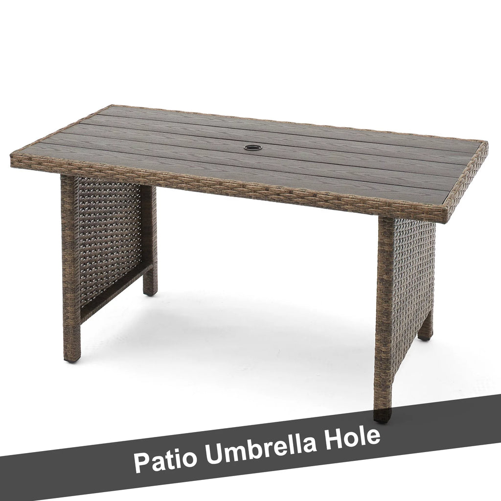 5-Piece Outdoor Wicker Dining Sectional Set A91611