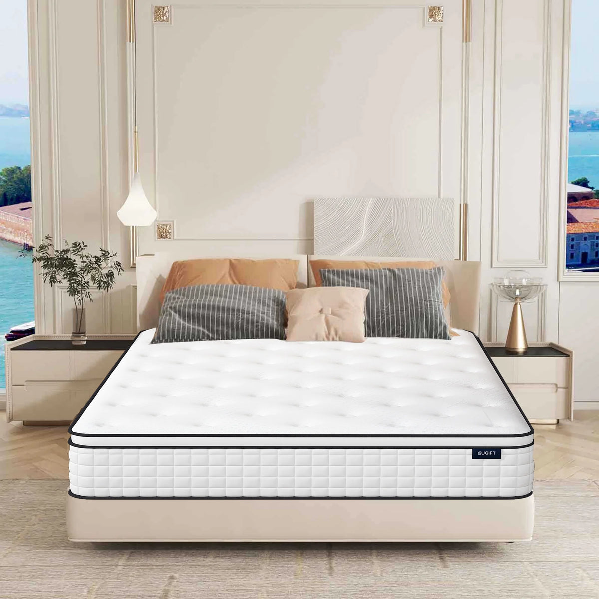 Queen Plush Gel Memory Foam Spring Mattress C593