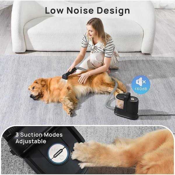 Pet Grooming Vacuum with 6-in 1 Grooming Kit P717