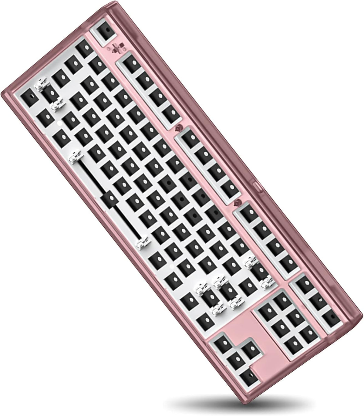 Pink 87 Keys RGB Modular Mechanical Keyboard DIY Kit E10699