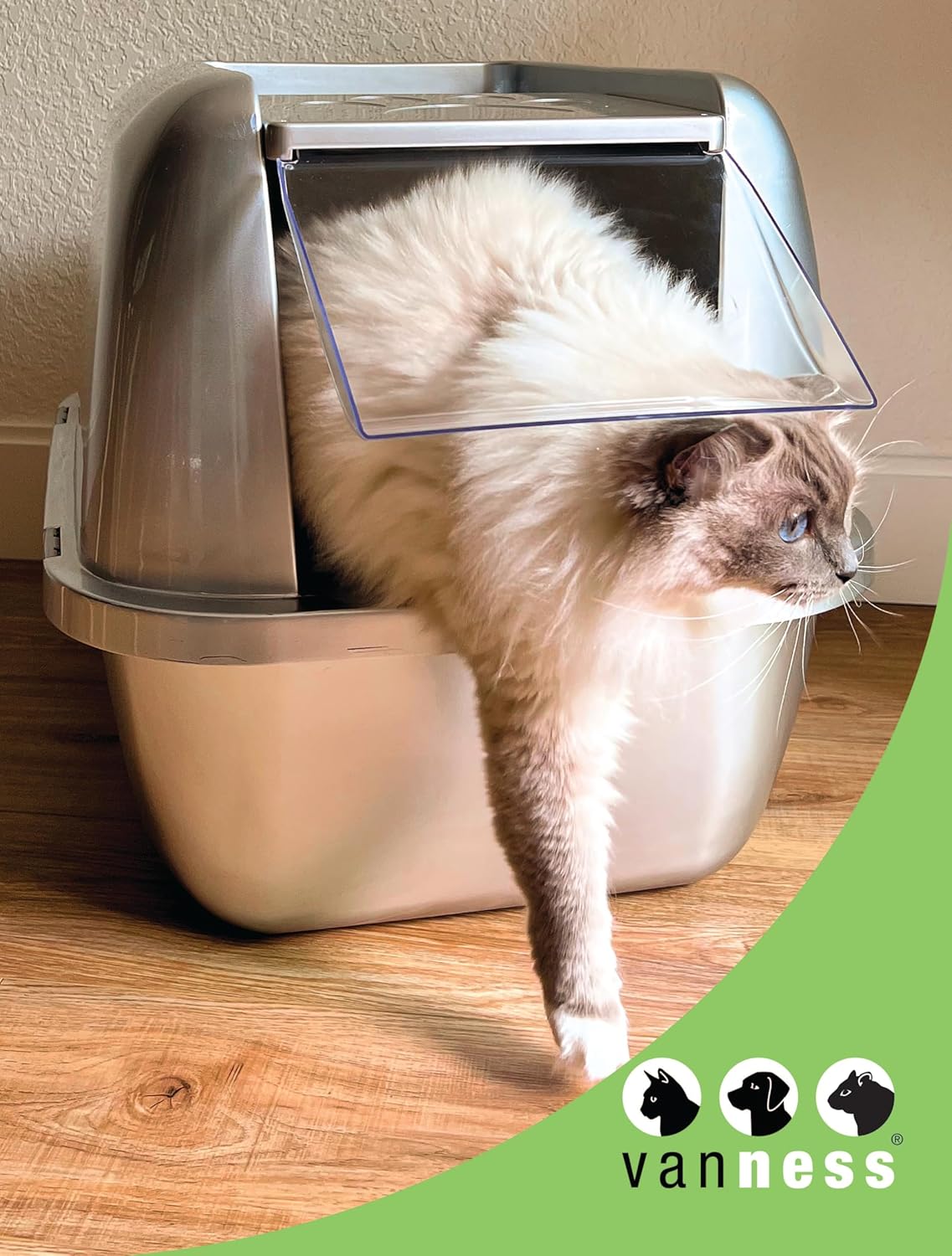 EZ Clean Jumbo Covered Cat Litter Box with Flip Top Lid W826