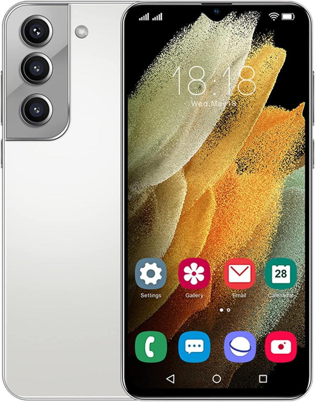 Gold 1+8GB 6.3 Inch Dual SIM Smartphone Pack of 2 F963274