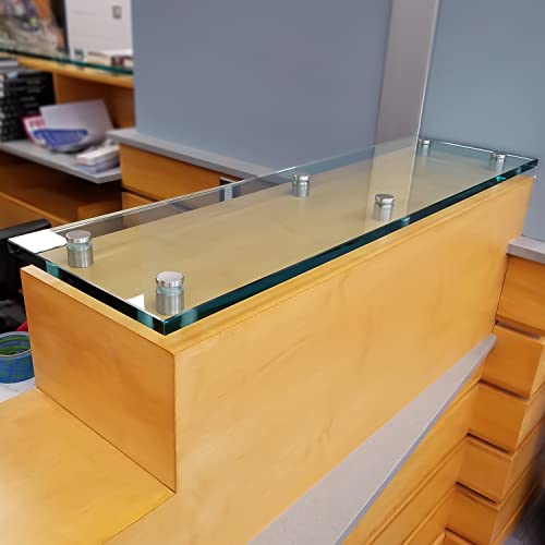 Rectangle Glass Table Top, 36 in x 72 in, Clear H585469