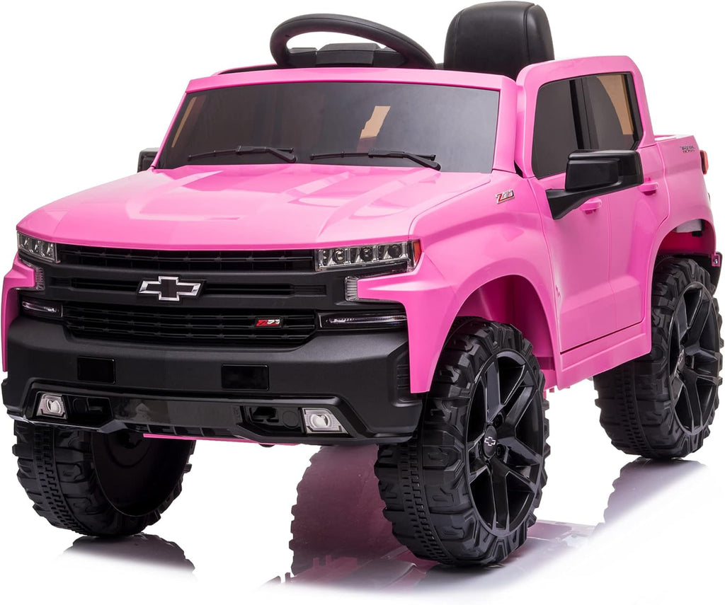 12V Battery Powered Ride On Truck Car with Remote Control, MP3/Bluetooth, LED Lights - Black D8214