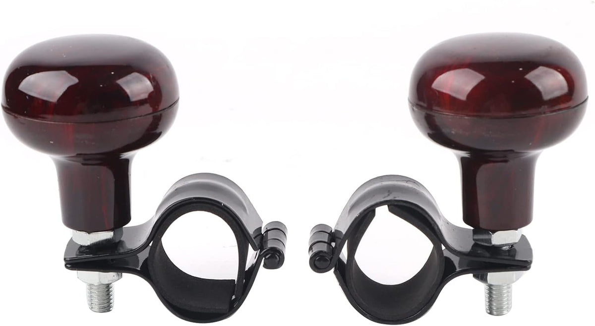 Mahogany Woodgrain Steering Wheel Spinner Knob F663