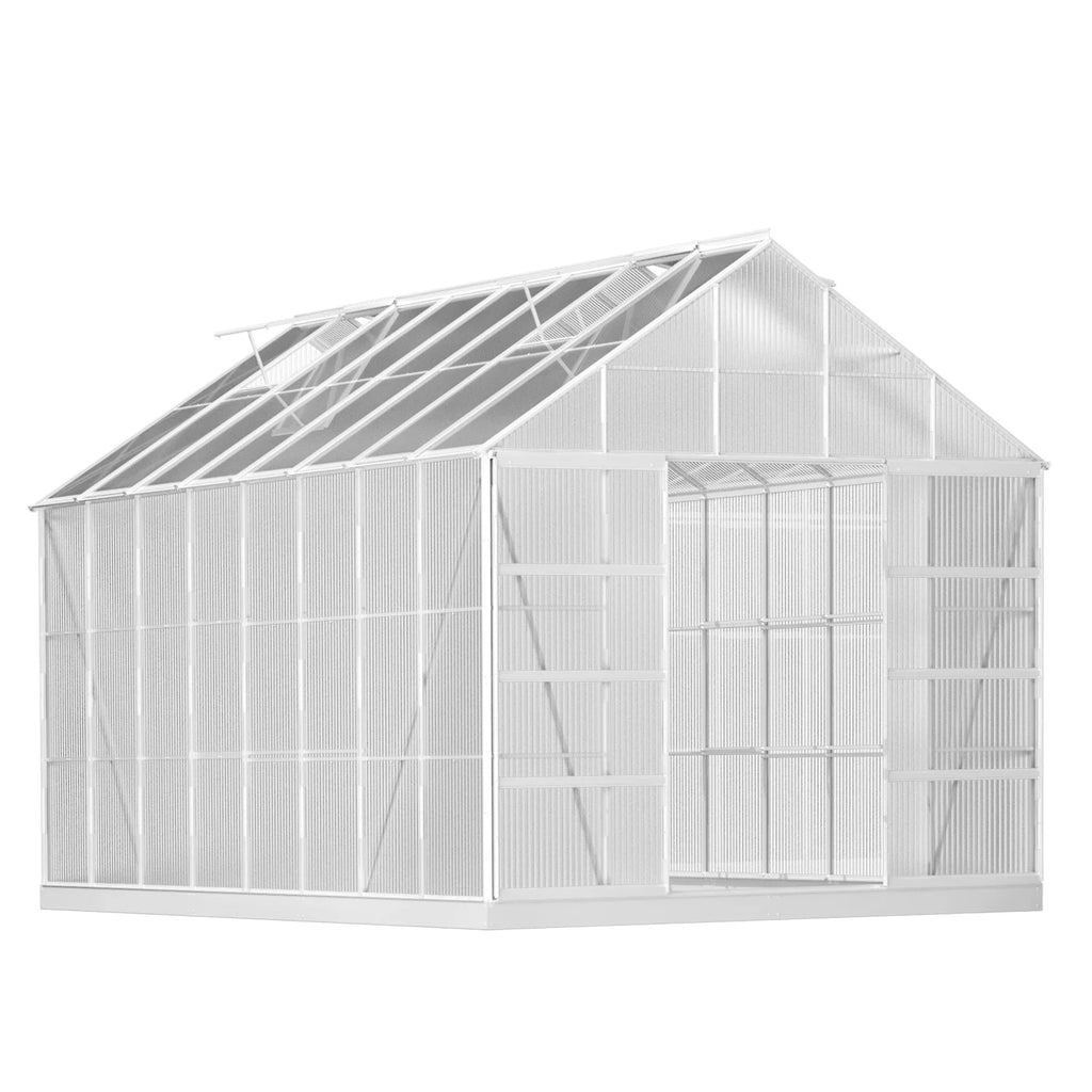 10' x 16' Walk-in Greenhouse with Aluminum Frame and Adjustable Roof Vent B1842