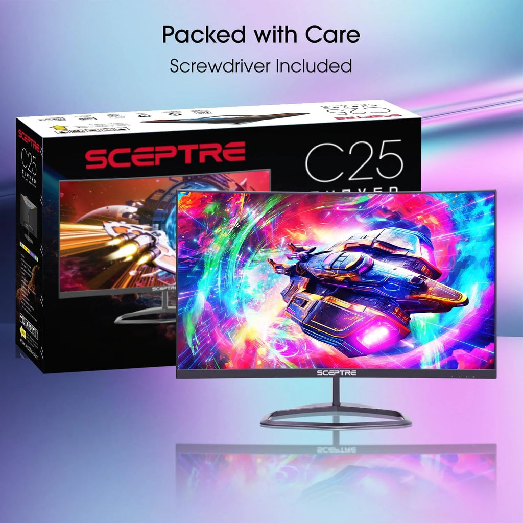 Curved 24.5-inch Gaming Monitor 240Hz 1080p 1ms DisplayPort HDMI Blue Light Shift Built-in Speakers Machine Black N8421