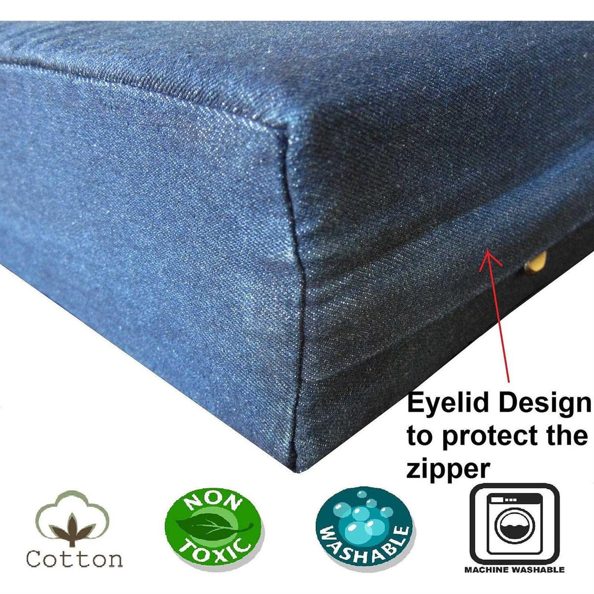 Orthopedic Gel Memory Foam Dog Bed Large with Waterproof Liner Cover U862