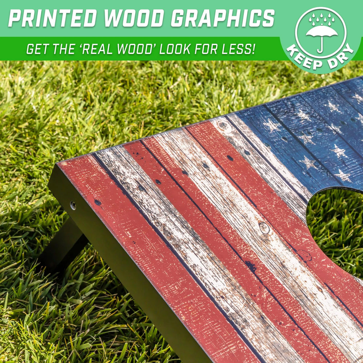 American Flag Cornhole Set with 8 Bean Bags G722