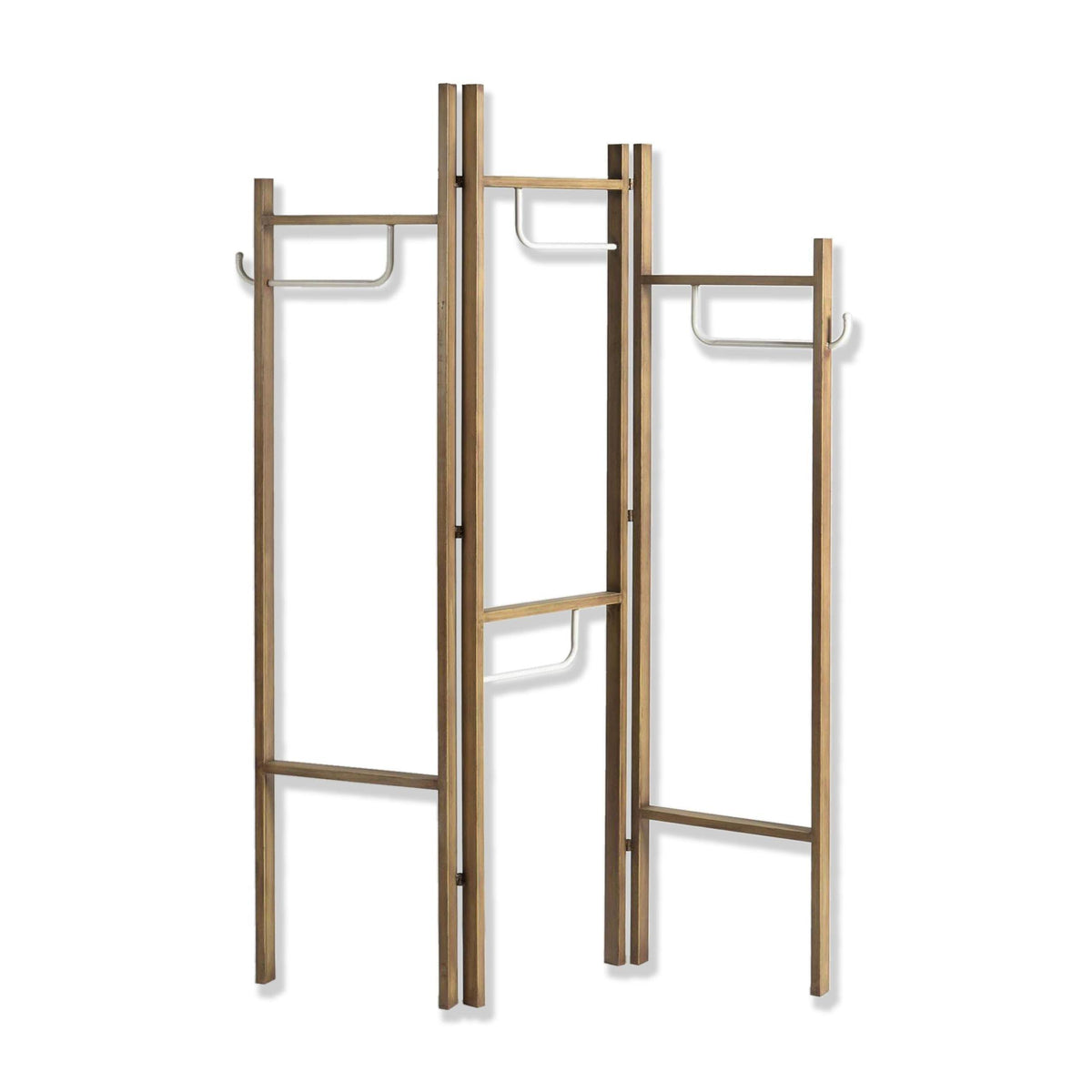 3 Panel Brown Metal Hallstand Screen Y518954