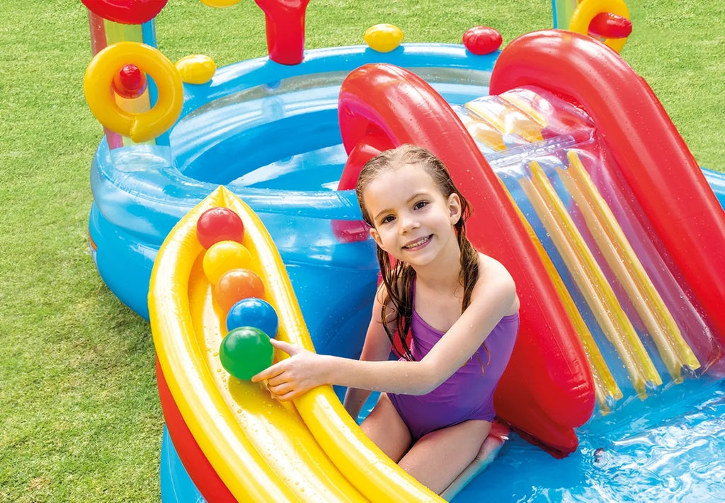 Rainbow Ring Inflatable Play Center with Slide Q6865