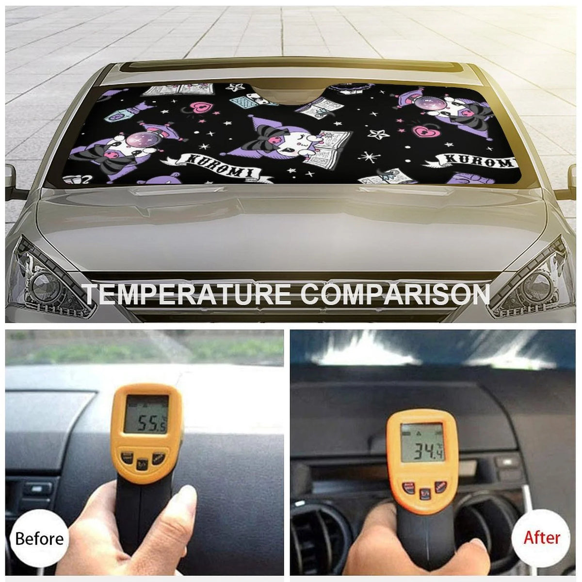 Foldable Reflective Car Windshield Sun Visor Cover J739581