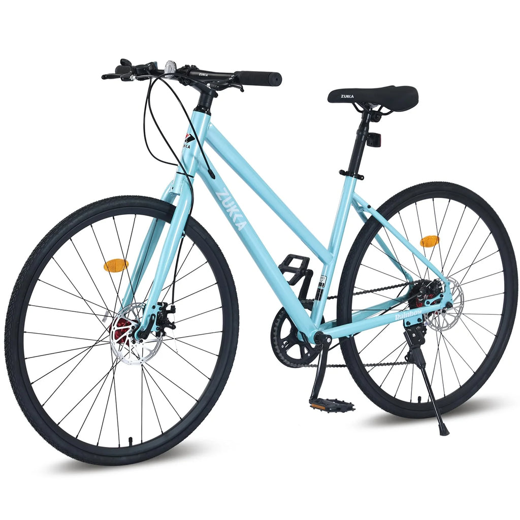 8 Speed Flat Bar Dual Disc Brake Road Bike O403274