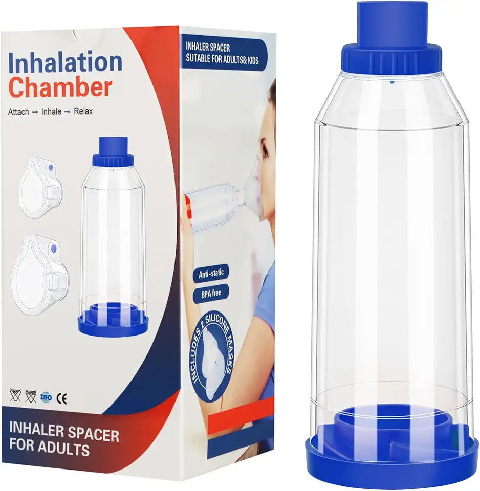 Handheld Inhaler Spacers with 2 Masks H7226