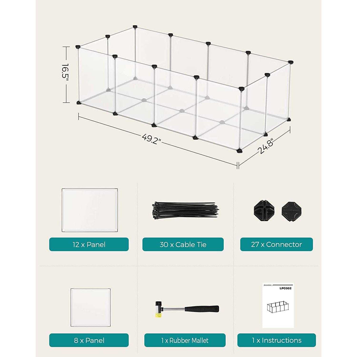 Plastic Pet Playpen with Floor O4221
