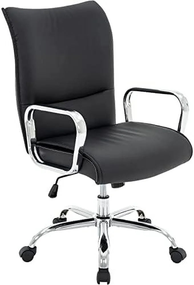 Pink Upholstered PU Leather Office Chair with Arms Y5738