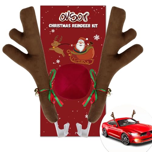 Car Reindeer Antlers & Nose Decorations Set N180