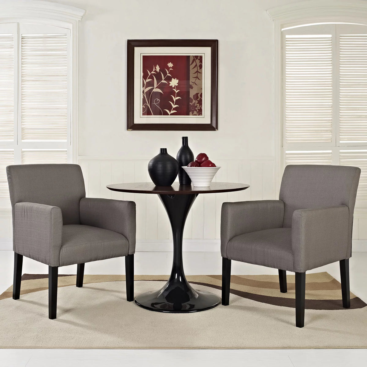 Gray Armchair Set of Two S146881