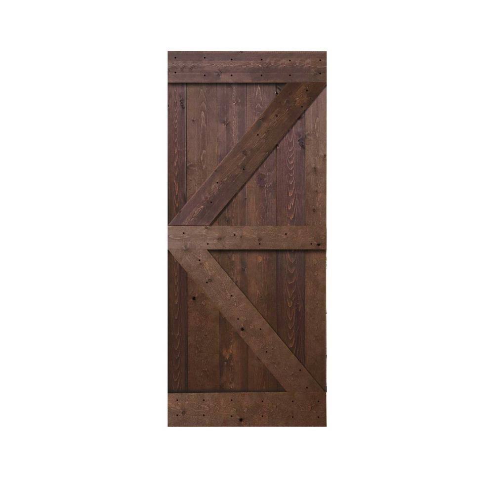 Knotty Pine Solid Wood Interior Barn Door Slab N69988