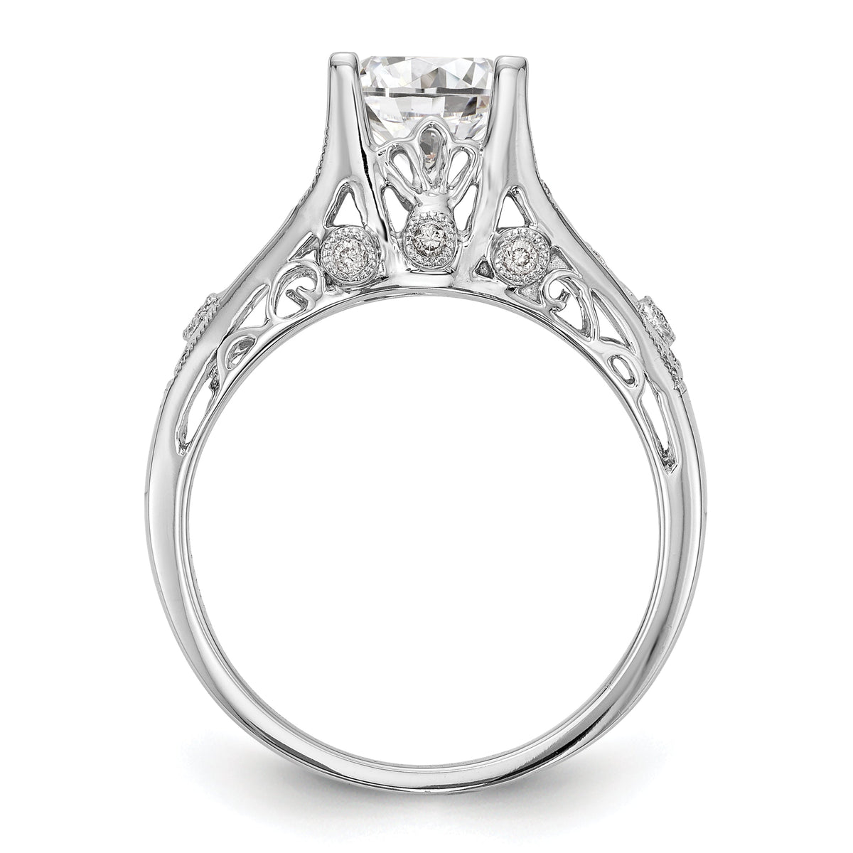 14K White Gold Engagement Ring A31885