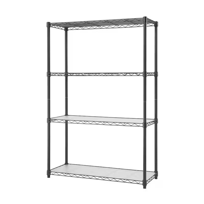 Dark Bronze 4-Tier Steel Wire Shelving Unit with Liners Z834