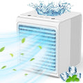 Mini Air Cooler Portable Evaporative Cooler Fan, 3 Speeds USB Powered Desk Cooler, 2000mAh Rechargeable Battery O4674