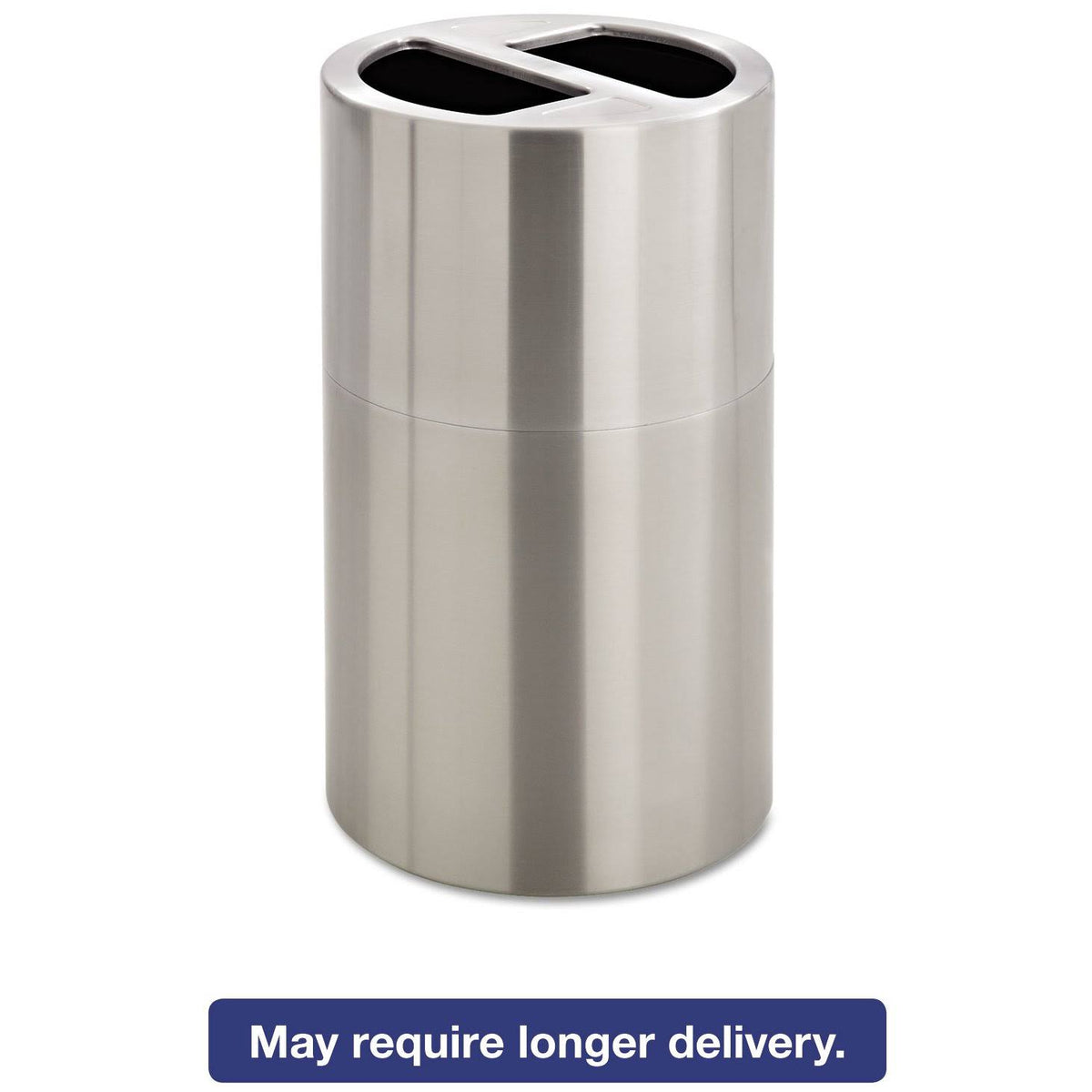 Dual Recycling Receptacle, 30 gal, Stainless Steel H435