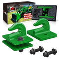 3/8" Forged Steel Bolt On Grab Hook with Backer Plate, Green W817