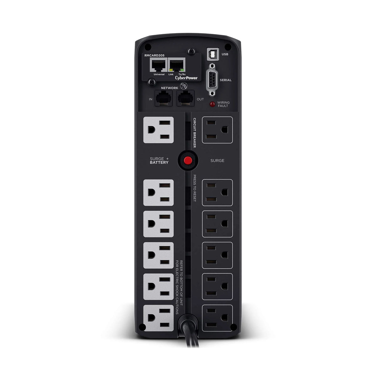 Black 1500VA/1000W UPS System, 12 Outlets, Mini Tower I6165