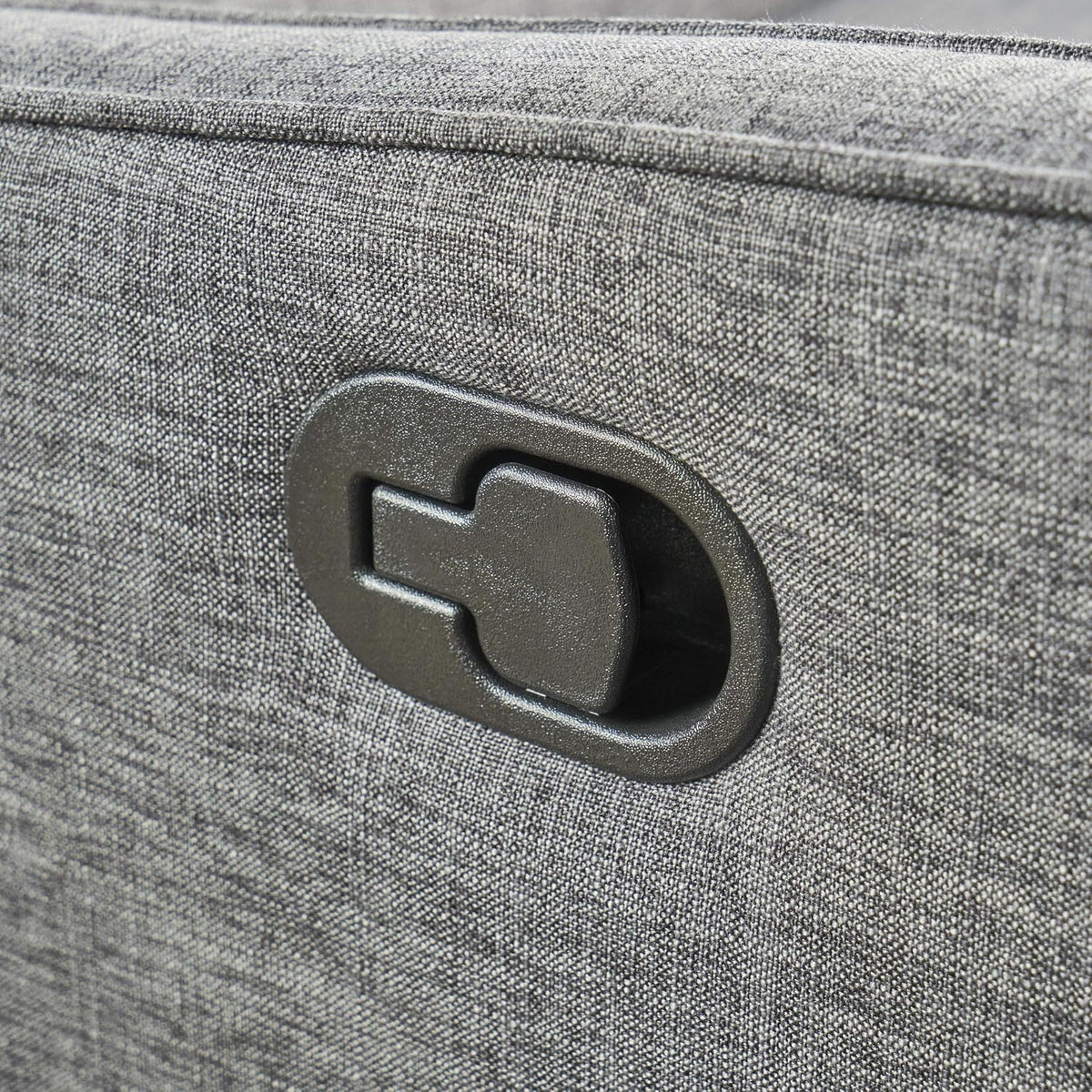 Grey Black Fabric Reclining Loveseat U12914