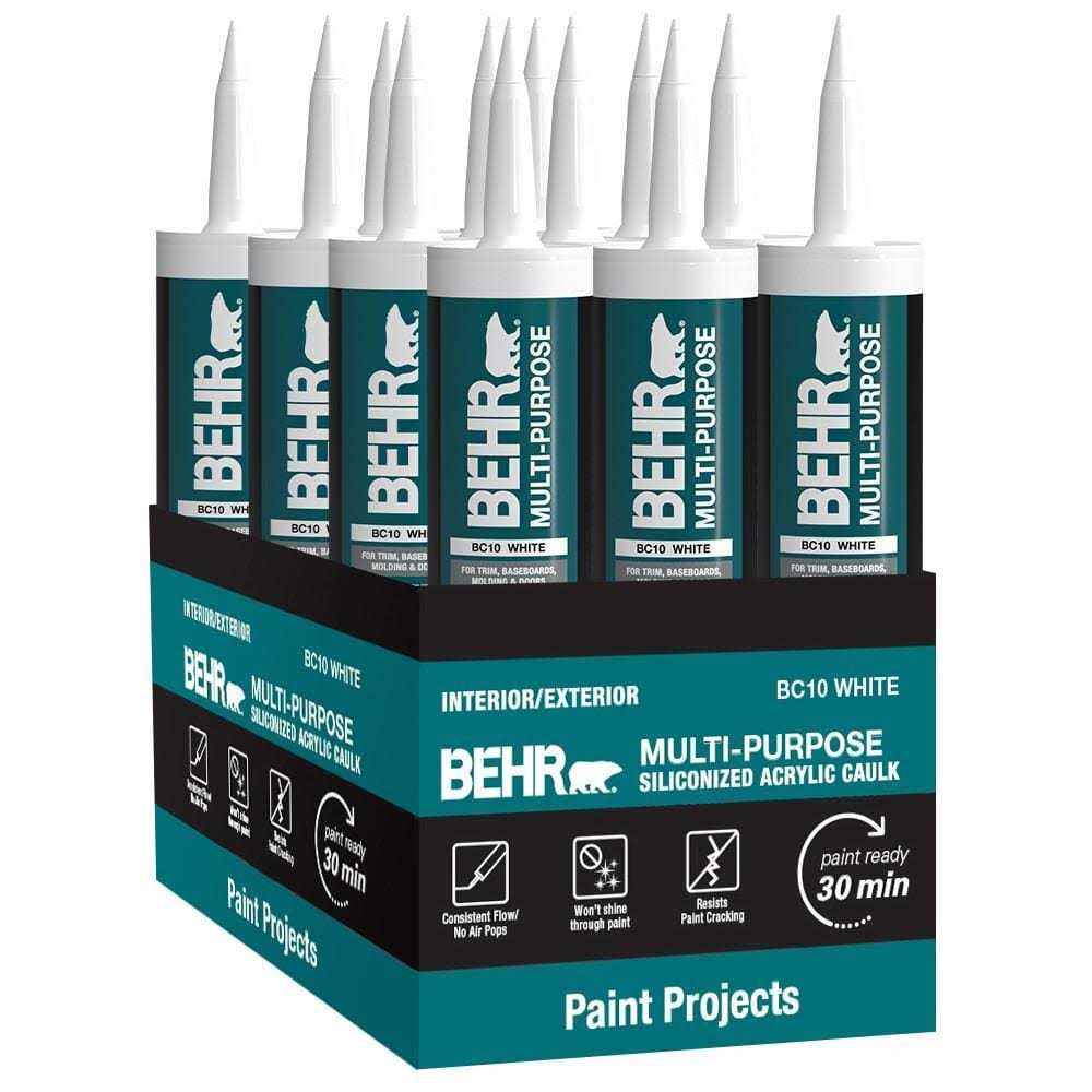 10.1 fl. oz. White Siliconized Acrylic Latex Caulk B4097