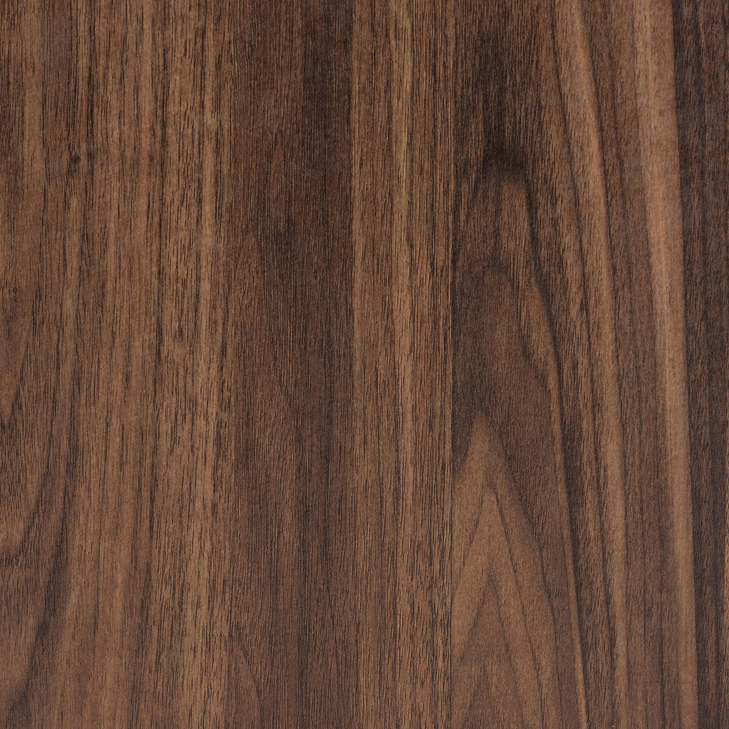 Walnut Brown Wood and Black Metal 1-Drawer End Table L27993