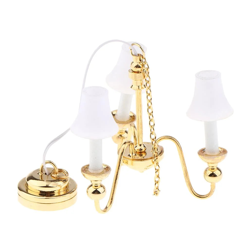 1/12 Miniature Ceiling LED Lamp with Button Battery P823