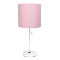 Pink Stick Lamp with Fabric Shade R8505